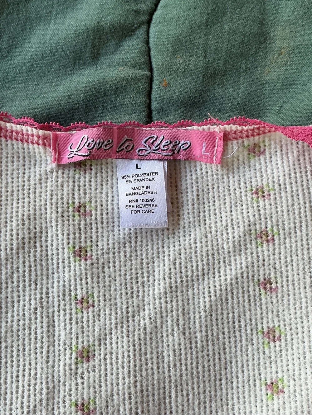 Cream & Pink Sleeveless Two-Piece Set - Cute Floral Trim